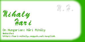 mihaly hari business card